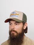 Бейсболка FWS арт. 7761170 TRUCKER CAP GREASER JOES (оливковый / бежевый)
